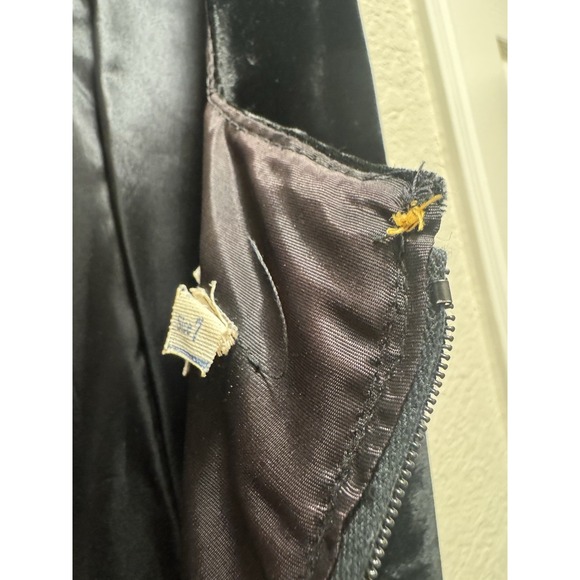 Holiday Party Dress Velvet Taffeta Tartan Plaid Teena Paige Vtg Xmas Jr Sz 7 - Picture 15 of 16